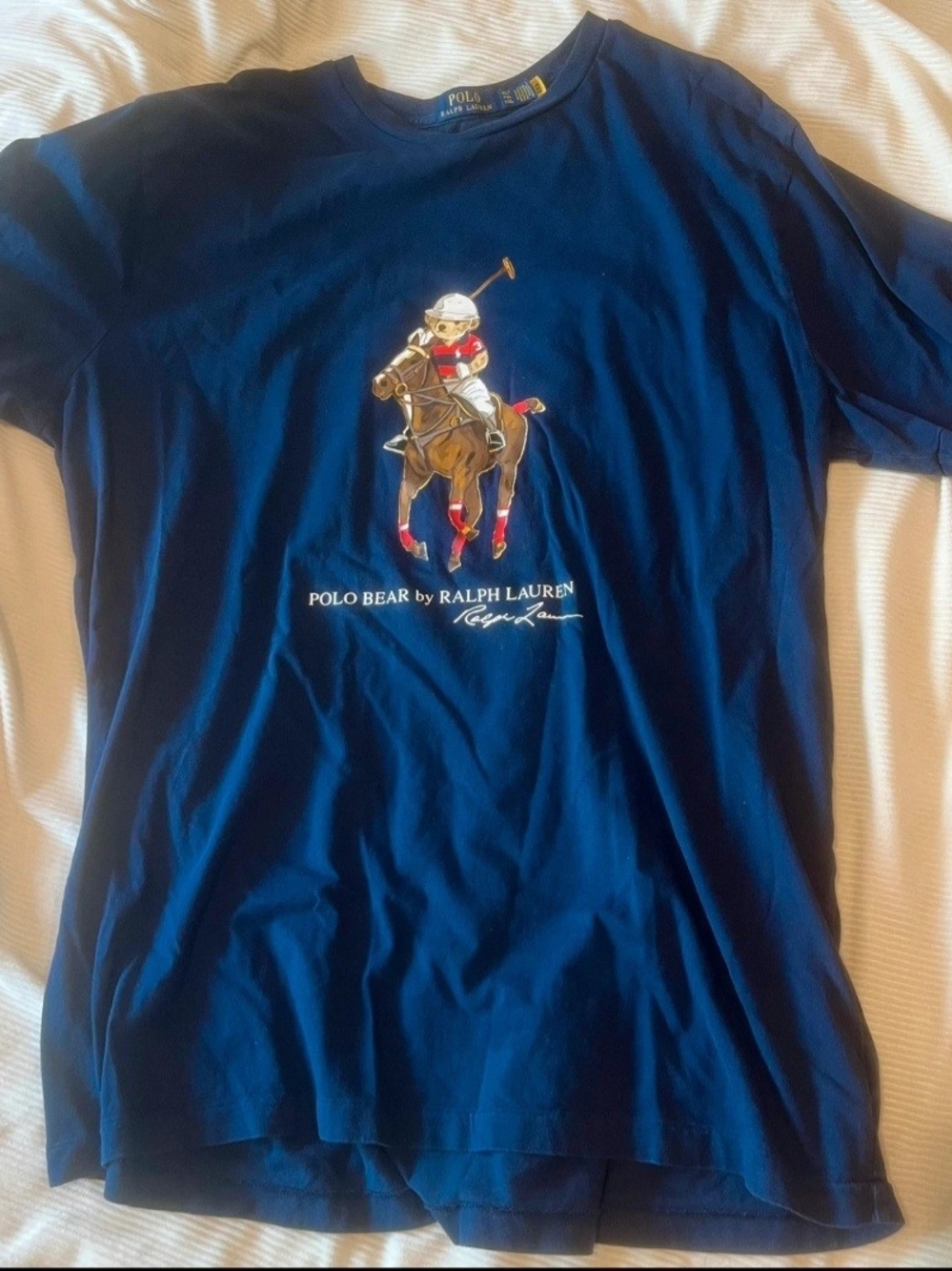 Polo Ralph Lauren Navy Polo Bear Tee
